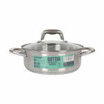 Casseruola con coperchio in vetro Quttin Caesar Acciaio ø 22 x 8 cm (6 Unità) - Augustea Shop