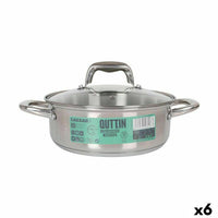 Casseruola con coperchio in vetro Quttin Caesar Acciaio ø 22 x 8 cm (6 Unità) - Augustea Shop