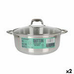 Casseruola con coperchio in vetro Quttin Caesar Acciaio ø 32 x 12,5 cm (2 Unità) - Augustea Shop
