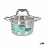 Pentola con Coperchio di Vetro Quttin Caesar Acciaio ø 16 x 11,5 cm (6 Unità) - Augustea Shop