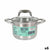 Pentola con Coperchio di Vetro Quttin Caesar Acciaio ø 16 x 11,5 cm (6 Unità) - Augustea Shop