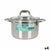 Pentola con Coperchio di Vetro Quttin Caesar Acciaio ø 22 x 14,5 cm (4 Unità) - Augustea Shop
