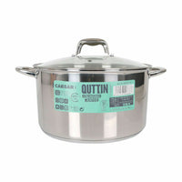 Pentola con Coperchio di Vetro Quttin Caesar Acciaio ø 30 x 17,5 cm (2 Unità) - Augustea Shop
