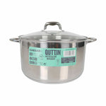 Pentola con Coperchio di Vetro Quttin Caesar Acciaio ø 32 x 18,5 cm (2 Unità) - Augustea Shop