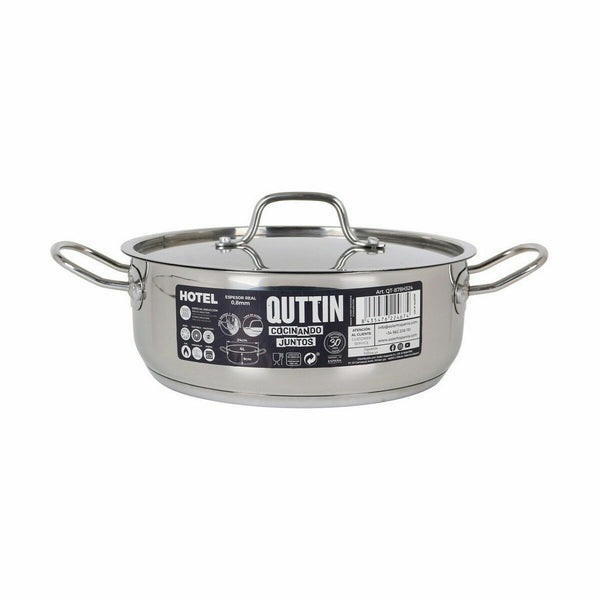 Casseruola con coperchio Quttin Hotel Acciaio ø 24 x 9 cm (4 Unità) - Augustea Shop