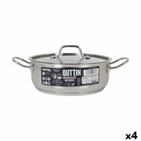 Casseruola con coperchio Quttin Hotel Acciaio ø 24 x 9 cm (4 Unità) - Augustea Shop