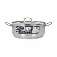 Casseruola con coperchio Quttin Hotel Acciaio Ø 28 x 11 cm (2 Unità) - Augustea Shop