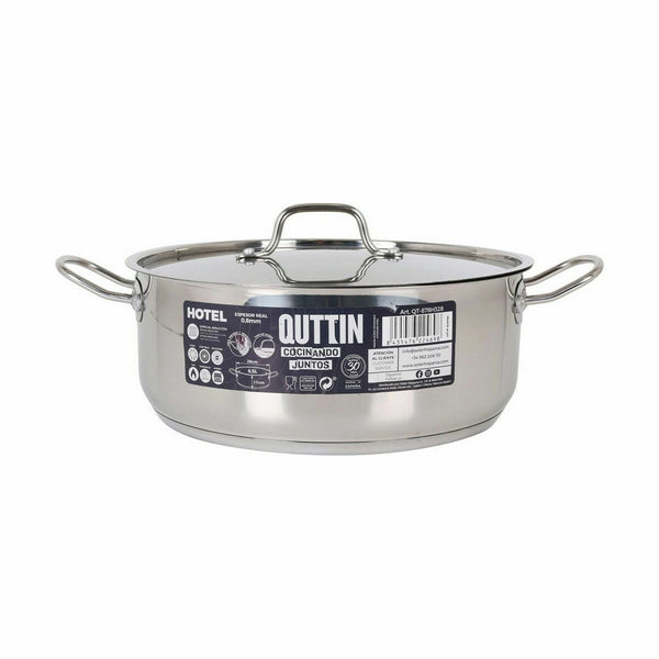 Casseruola con coperchio Quttin Hotel Acciaio Ø 28 x 11 cm (2 Unità) - Augustea Shop