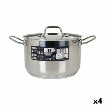 Pentola con Coperchio Quttin Hotel Acciaio Ø 22 x 14 cm (4 Unità)