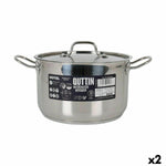 Pentola con Coperchio Quttin Hotel Acciaio ø 24 x 15 cm (2 Unità) - Augustea Shop