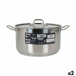 Pentola con Coperchio Quttin Hotel Acciaio ø 30 x 17 cm (2 Unità) - Augustea Shop