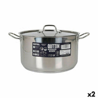 Pentola con Coperchio Quttin Hotel Acciaio ø 30 x 17 cm (2 Unità) - Augustea Shop