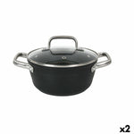 Casseruola con coperchio in vetro Quttin Spiral Alluminio Forgiato Ø 20 cm (2 Unità) - Augustea Shop