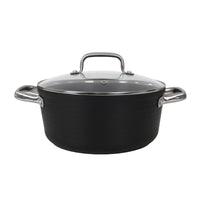 Casseruola con coperchio in vetro Quttin Spiral Ø 24 cm Alluminio Forgiato (2 Unità) - Augustea Shop