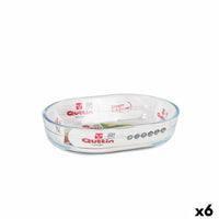 Pirofila da Forno Quttin   Vetro Ovale 600 ml 17,6 x 12,7 x 4 cm (6 Unità) - Augustea Shop
