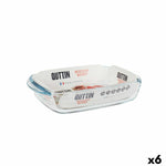 Pirofila da Forno Quttin   Vetro Rettangolare 950 ml 22,8 x 14,9 x 4,5 cm (6 Unità) - Augustea Shop