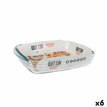 Pirofila da Forno Quttin   Vetro Rettangolare 1,9 L 28 x 19,9 x 5 cm (6 Unità) - Augustea Shop