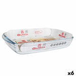 Pirofila da Forno Quttin   Trasparente Vetro Rettangolare 3 L 35,4 x 22 x 5,5 cm (6 Unità) - Augustea Shop