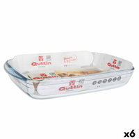 Pirofila da Forno Quttin   Trasparente Vetro Rettangolare 3 L 35,4 x 22 x 5,5 cm (6 Unità) - Augustea Shop