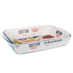 Pirofila da Forno Quttin   Trasparente Vetro Rettangolare 5 L 40,2 x 26,4 x 7 cm (6 Unità) - Augustea Shop