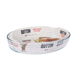 Pirofila da Forno Quttin   Trasparente Vetro Ovale 3,4 L 35,1 x 24,1 x 6,5 cm (6 Unità) - Augustea Shop