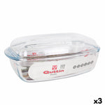 Casseruola con coperchio Quttin   Trasparente 6,7 l Vetro 37 x 22 x 14,1 cm (3 Unità) - Augustea Shop