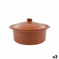 Teglia Azofra Argilla cotta 24,5 x 23 x 16,7 cm Con coperchio (3 Unità)