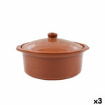 Teglia Azofra Argilla cotta 24,5 x 23 x 16,7 cm Con coperchio (3 Unità) - Augustea Shop