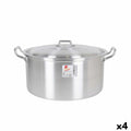 Casseruola con coperchio Alluminio 38,5 x 33 x 18,5 cm (4 Unità)