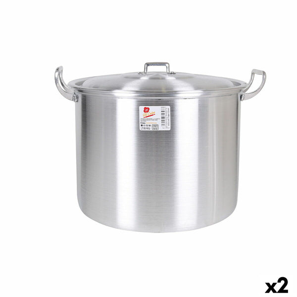 Pentola con Coperchio Alluminio 41 x 33 x 29 cm (2 Unità) - Augustea Shop