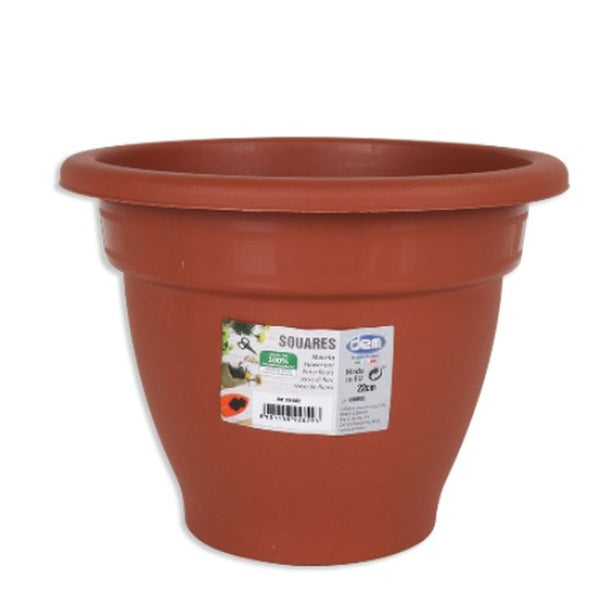 Vaso Dem Squares Rotonda Marrone 22 x 17 cm (6 Unità) - Augustea Shop