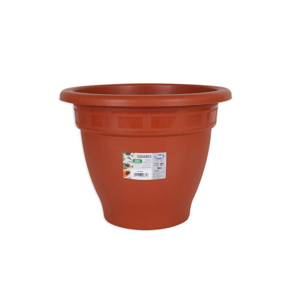 Vaso Dem Squares Rotonda Marrone 30 x 30 x 23,5 cm (6 Unità) - Augustea Shop