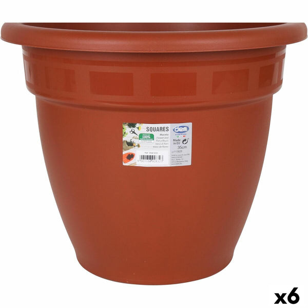Vaso Dem Squares Rotonda Marrone 35 x 35 x 28,5 cm (6 Unità) - Augustea Shop