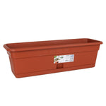 Vaso da Balcone con Piatto Dem Squares Rettangolare Marrone 60 x 20 cm (8 Unità) - Augustea Shop