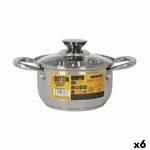 Casseruola con coperchio in vetro Quttin New Neron Acciaio 26 x 18 x 10 cm (6 Unità) - Augustea Shop