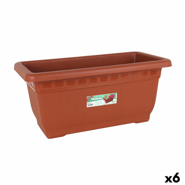 Vaso rettangolare da Balcone Dem Squares 60 x 30 x 30 cm (6 Unità) - Augustea Shop