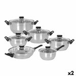 Batteria da Cucina Quttin Genova 12 Pezzi (2 Unità) - Augustea Shop