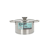 Pentola con Coperchio di Vetro Quttin Hermes Acciaio 2,8 L (6 Unità) - Augustea Shop
