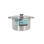Pentola con Coperchio di Vetro Quttin Hermes Acciaio 4 L (4 Unità) - Augustea Shop