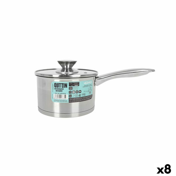 Casseruola con Coperchio Quttin Hermes 1,8 L Acciaio (8 Unità) - Augustea Shop