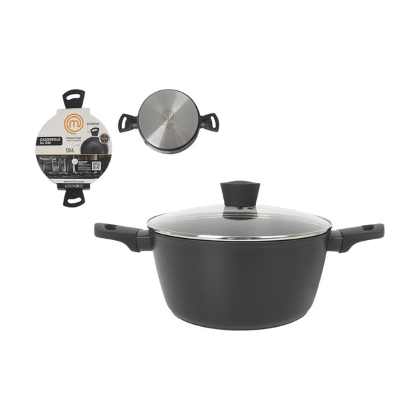 Casseruola con coperchio MasterChef 24 cm (4 Unità) - Augustea Shop