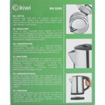Bollitore Kiwi Acciaio 1800 W 1,7 L (4 Unità) - Augustea Shop