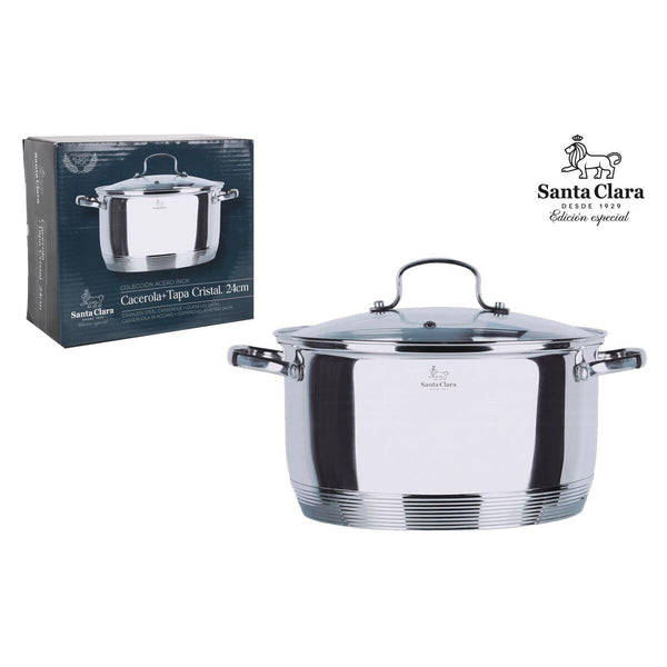 Casseruola con coperchio Santa Clara Ø 25,5 x 34 x 15 cm (2 Unità) - Augustea Shop