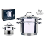 Pentola con Coperchio Santa Clara Santa clara 4,5 L Ø 22 x 30 x 19,5 cm (2 Unità) - Augustea Shop