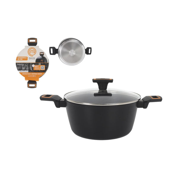 Casseruola con coperchio MasterChef 24 cm 2,5 mm (4 Unità) - Augustea Shop