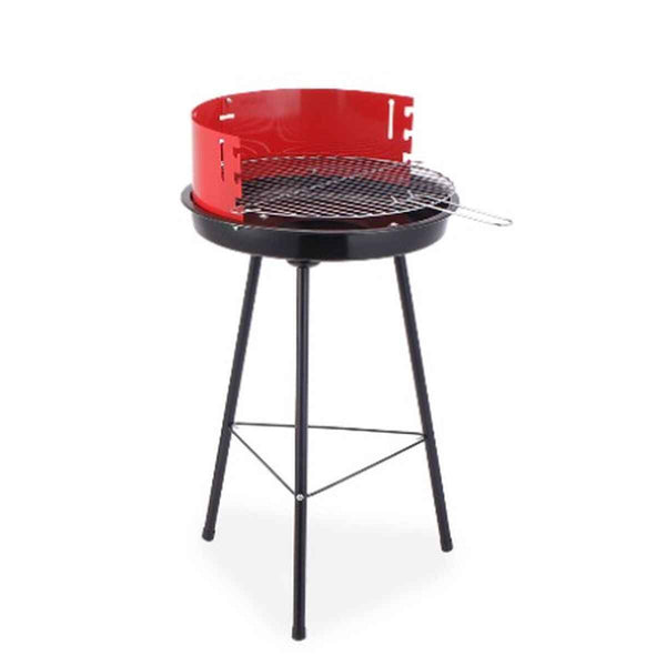 Barbecue a Carbone con Gambe Algon Nero Rosso 42 x 76,5 cm (2 Unità)