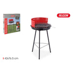 Barbecue a Carbone con Gambe Algon Nero Rosso 42 x 76,5 cm (2 Unità)