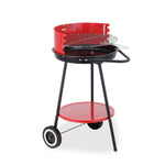 Barbecue a Carboni con Ruote Algon Nero Rosso 42 x 76,5 cm (2 Unità)