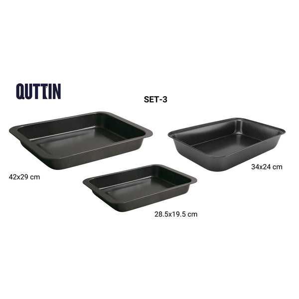 Set di Vassoi Quttin 28,5 x 19,5 cm 34 x 24 cm 42 x 29 cm 3 Pezzi (6 Unità) - Augustea Shop