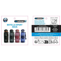 Bottiglia d'acqua Bewinner 800 ml 8 x 28,3 cm (12 Unità)